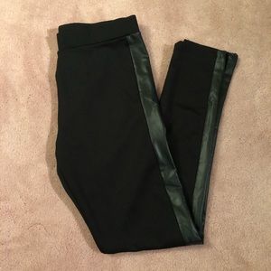Kardashian Kollection Leggings w/ leather detail